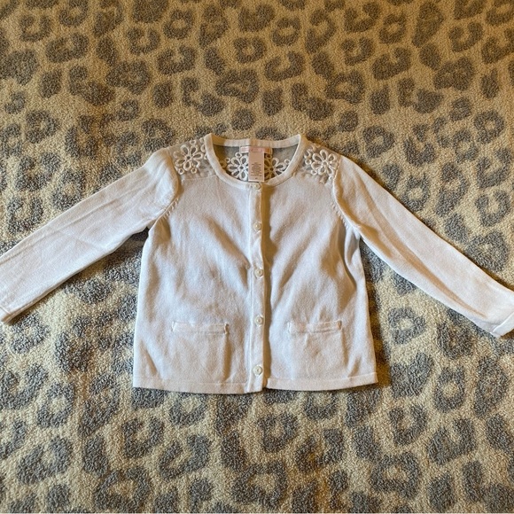 Janie and Jack Other - Janie and Jack white cardigan with lace